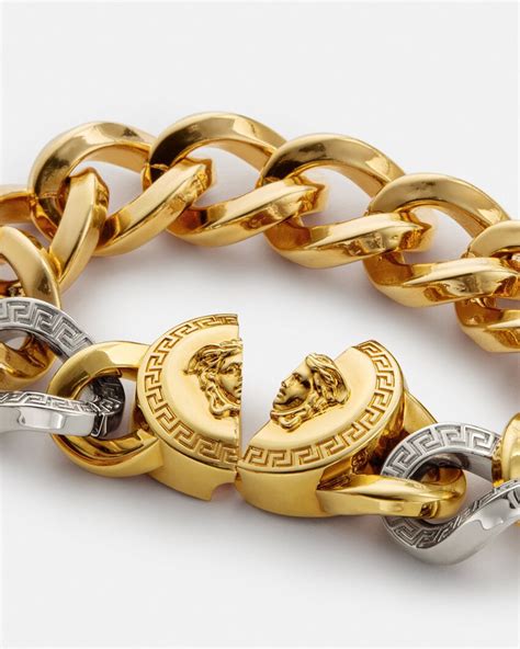 versace bracelet - womens|Versace medusa chain bracelet.